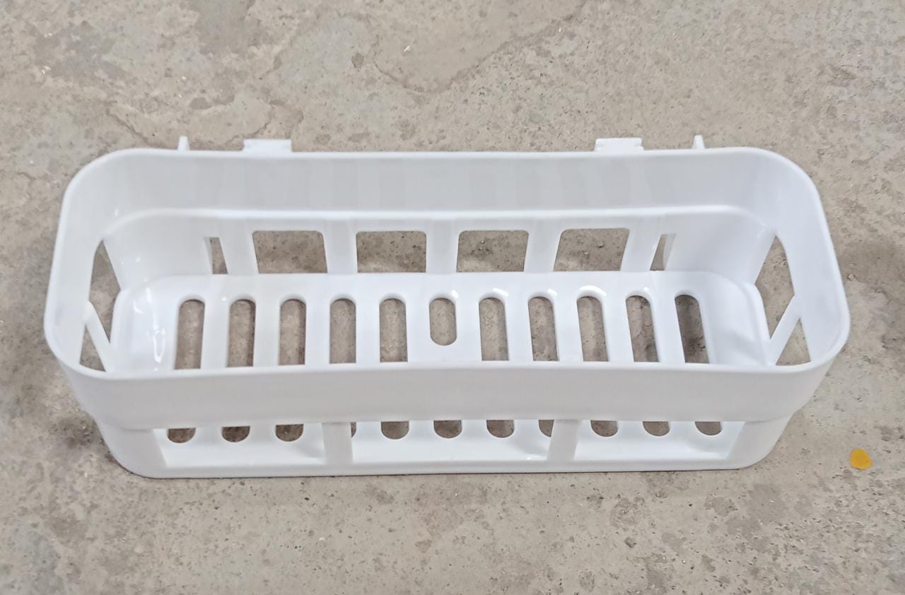 Plastic shower corner caddy with wall suction cup Plastic shower corner caddy with wall suction cup